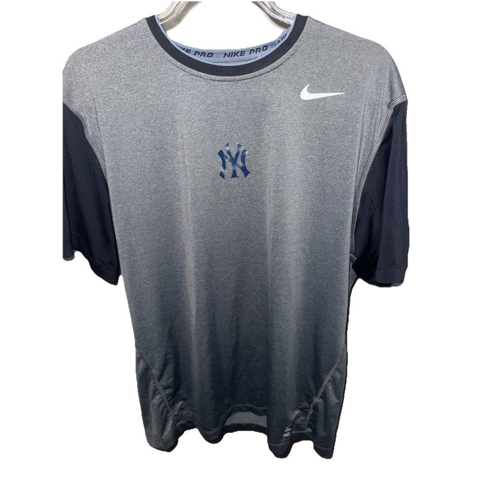 Nike Pro New York Yankees Gray Dri-FIT T-Shirt Men's Size XL